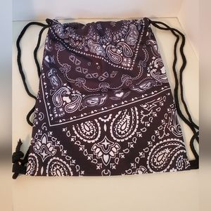 Paisley Bandana Style Drawstring Bag